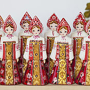 Русский стиль handmade. Livemaster - original item Figurines: Wooden figures in different colors. Handmade.