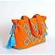 Women's knitted bag ' Orange breeze ', Crossbody bag, Izhevsk,  Фото №1