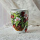 Mug with painted 'strawberry basket'. Mugs and cups. painting and decoupage from Marina (sovaj). Online shopping on My Livemaster.  Фото №2