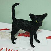 Куклы и игрушки handmade. Livemaster - original item Black oriental cat, cat. Handmade.