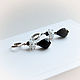 Order Earrings with black spinel and moonstone. Solanda. Livemaster. . Earrings Фото №3