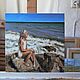 Order Girl and the sea. Oil on canvas on hardboard. 30h30 cm. Tatiana Chepkasova. Livemaster. . Pictures Фото №3