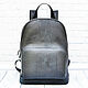 Backpack made of genuine leather, vintage-style, author's work!, Backpacks, St. Petersburg,  Фото №1