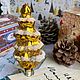 Винтаж: Золотая елочка елочная игрушка СССР, Игрушки винтажные, Москва,  Фото №1