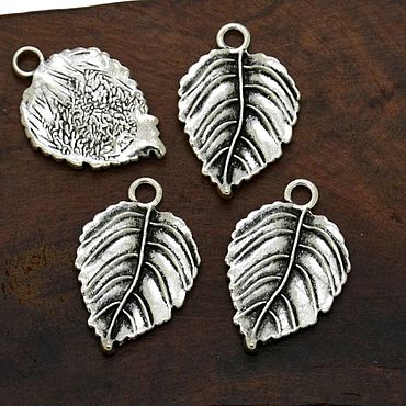 Подвеска для украшений.Серебряный лист.30x21 mm. . Материалы для творчества ручной работы - Ярмарка Мастеров Материалы для творчества ручной работы. Ярмарка Мастеров - ручная работа Подвеска для украшений.Серебряный лист.30x21 mm. Handmade.