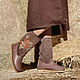 shoes: ROSA brown / Winter boots with embroidery on fur. Ankle boot. Febe-handmade. Online shopping on My Livemaster.  Фото №2