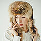 Fur Winter Hat - Fox and Beaver Fur Hats, Hat with ear flaps, Moscow,  Фото №1