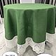 Linen tablecloth 'Emerald' D. .180cm, Tablecloths, Ivanovo,  Фото №1