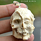 Кулон " Skull". Олений рог. Подвеска. 'Белый вождь'. Интернет-магазин Ярмарка Мастеров.  Фото №2