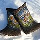 Order boots: Boots - samochody 'Uralskie SKAZY'. wool gifts. Livemaster. . Felt boots Фото №3