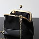 Order Bag with clasp: Black leather handbag in retro style. Olga'SLuxuryCreation. Livemaster. . Clasp Bag Фото №3
