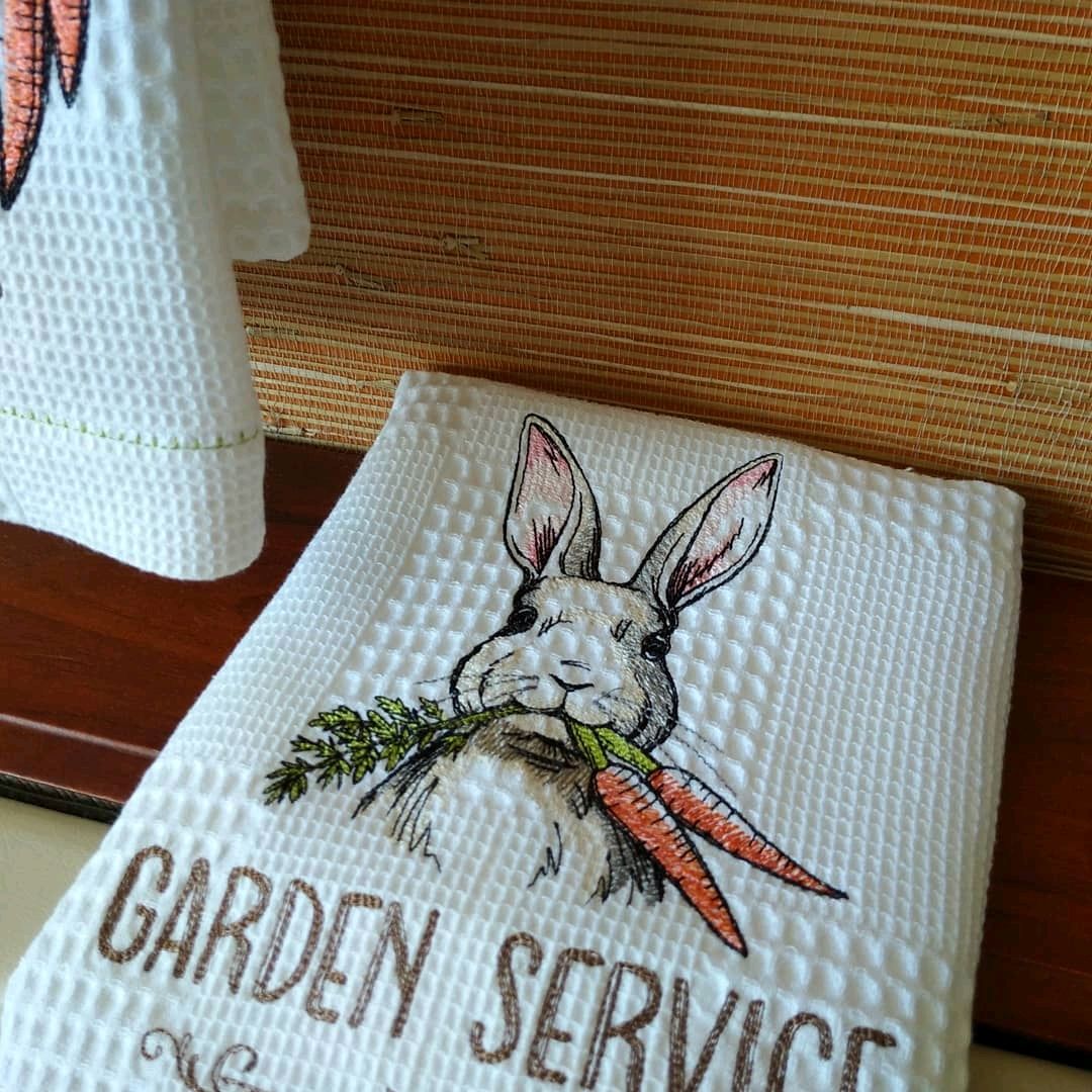 Полотенце кухонное с кроликом