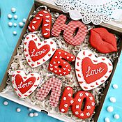 Сувениры и подарки handmade. Livemaster - original item Set cakes on Valentine`s Day. Cakes for Lovers.. Handmade.