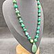 Necklace with pendant natural stone chrysoprase Agate. Necklace. naturalkavni. My Livemaster. Фото №5