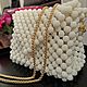 Clutch (handbag) on a chain of beads 'Shambala' beige, Clutches, Sergiev Posad,  Фото №1