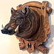 "Кабан символ 2019 года" - деревянное панно на стену. Interior masks. Art Branch Org (ArtBranchOrg). Online shopping on My Livemaster.  Фото №2