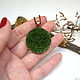 Order Pendant Green Grass White Yellow Moss Green Forest Fairy Eco Jewelry. WonderLand. Livemaster. . Pendants Фото №3