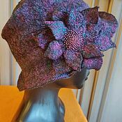 Аксессуары handmade. Livemaster - original item Felt hat Lilac twilight. Handmade.