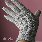 Аксессуары handmade. Livemaster - original item Knitted wool gloves, handmade. Handmade.