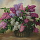 Paintings: oil painting Lilac in a basket 50h60, Pictures, Moscow,  Фото №1