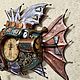 Часы в стиле стимпанк механическая рыба "LION FISH". Часы классические. steampunkclock777. Ярмарка Мастеров.  Фото №5