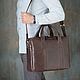 Men's business bag with a compartment for a laptop and A4 ' Bruno'. Men\'s bag. DragonBags - Men's accessories. My Livemaster. Фото №7