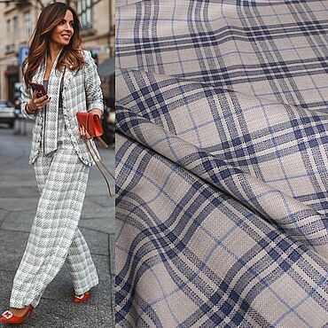Материалы для творчества ручной работы. Ярмарка Мастеров - ручная работа Облегчённая костюмная ткань Loro Piana, Ar-M87. Handmade.
