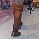 Botas sobre la rodilla: botas de piel de Pony de pelo rojo. Knee-high boots. Febe-handmade. Ярмарка Мастеров.  Фото №4