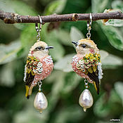 Украшения handmade. Livemaster - original item Rosalyn Birds Earrings