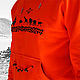Men's Orange Hoodie Africa, Orange Hooded Sweatshirt Freedom. Sweatshirts for men. Lara (EnigmaStyle). Online shopping on My Livemaster.  Фото №2