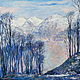  Зимний горный пейзаж маслом на холсте, Картины, Сочи,  Фото №1