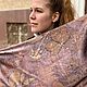 Заказать Шелковый платок «Сиреневый лес», экопринт, 70*70. HELEN BRY Авторская женская одежда. Ярмарка Мастеров. . Платки Фото №3
