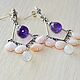 Order Chandelier earrings with Opal and Amethyst. 925 pr. A lovely near you !!!. Livemaster. . Earrings Фото №3