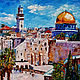 Golden domes of Jerusalem oil painting, Pictures, Moscow,  Фото №1