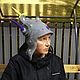 Войлочная шапка «Инопланетянка». Шапка-ушанка. Войлочный дворик. Ярмарка Мастеров.  Фото №6