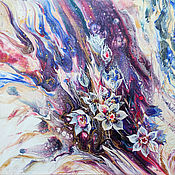 Картины и панно handmade. Livemaster - original item Acrylic painting on canvas with snowdrops Primroses. Handmade.