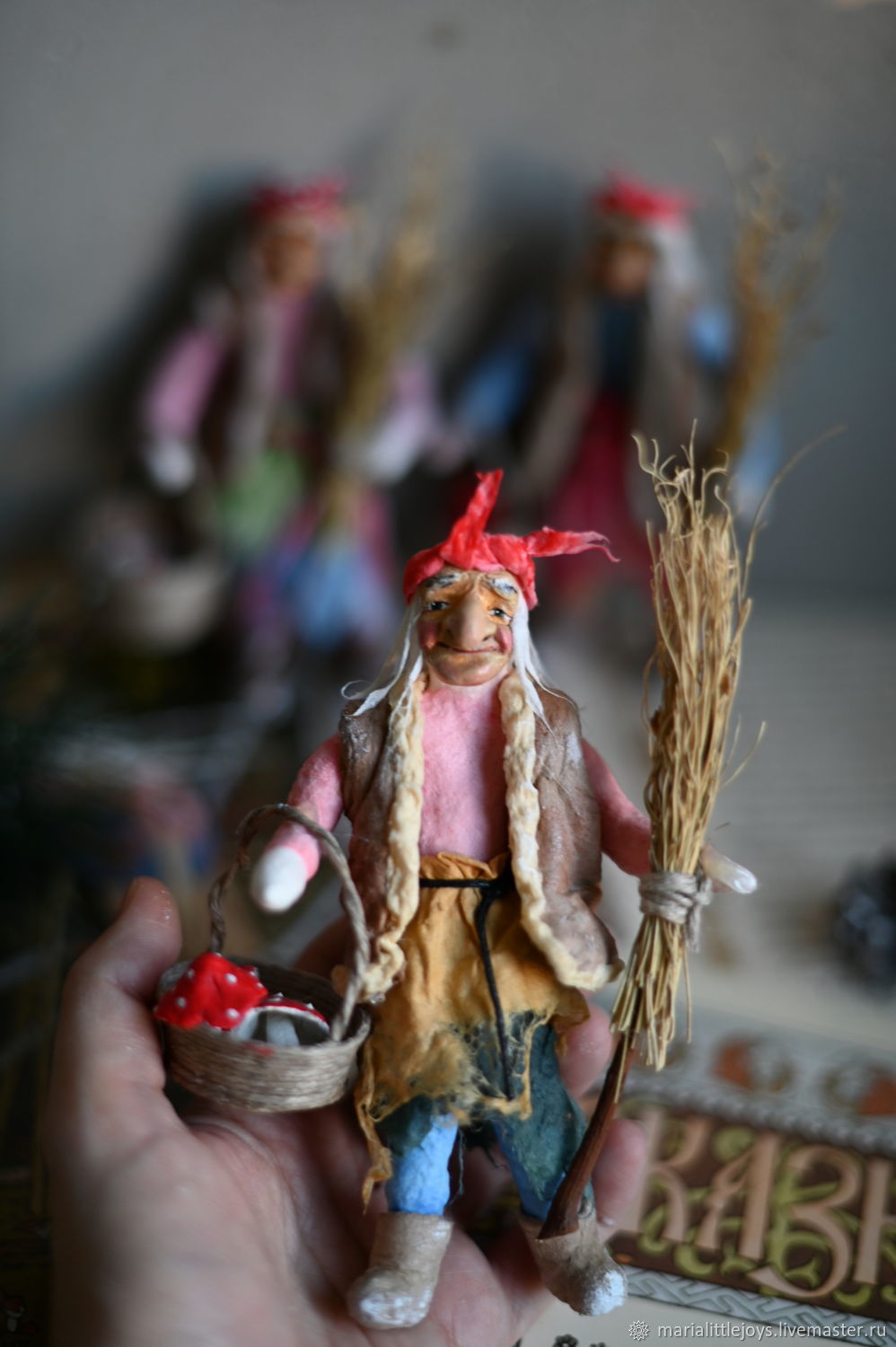 Ватная игрушка на елку "Баба Яга" в интернет-магазине на Ярмарке ...