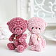 Pink Teddy bear marshmallow baby. Stuffed Toys. Natalie crochet flowers. My Livemaster. Фото №5