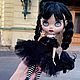 Кукла блайз Wednesday Addams (Уэнздей) по мотивам популярного фильма, Портретная кукла, Санкт-Петербург,  Фото №1
