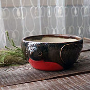 Посуда handmade. Livemaster - original item Mugs and cups: Mug Bullfinch Bird. Handmade.