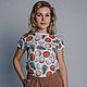 Футболка "Виола"/Кокосы на белом. Футболки. Volpina_atelier. Интернет-магазин Ярмарка Мастеров.  Фото №2