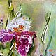 Order Oil painting Irises red. sharaeva-elena. Livemaster. . Pictures Фото №3