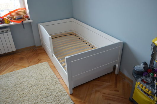 Купить Кроватка со съемным бортиком - белый, кроватка, детская мебель ...