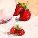 Картина клубника и белый кувшин Натюрморт с клубникой Холст/масло. Картины. КАРТИНА МАСЛОМ от  Эльвиры!. Ярмарка Мастеров.  Фото №4