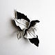 Order Black and White Flower Brooch Made of Leather Contrast Black White. De-Si-Re. Livemaster. . Brooches Фото №3