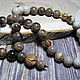 Rosary with petrified wood, amber and peach wood inserts. Bead bracelet. Beautiful gifts for the good people (Alura-lights). My Livemaster. Фото №5