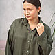 Order Shirt in man style green. NATALINI. Livemaster. . Blouses Фото №3
