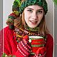 Комплект снуд-косынка и шапка "Зеленый эльф", Комплекты головных уборов, Новокузнецк,  Фото №1