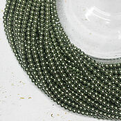 Материалы для творчества handmade. Livemaster - original item Glass Beads 4 mm Olive 50 pcs Premium. Handmade.