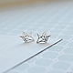 Silver stud earrings. Earrings cranes. Stud earrings. Ginger Squirrel. Online shopping on My Livemaster.  Фото №2